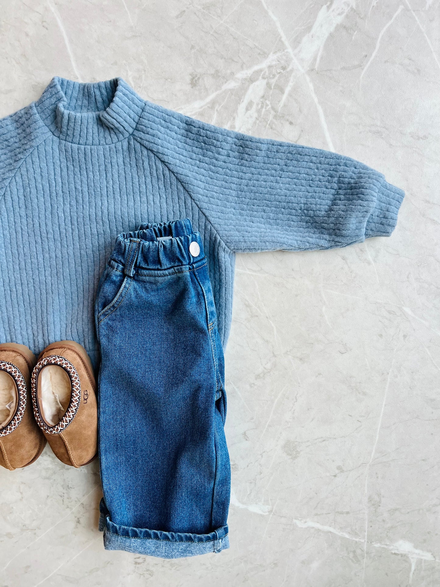 Sky knit sweatshirt - blue