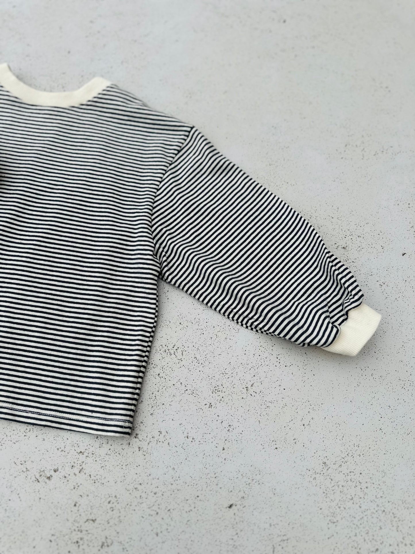 Melmel loose stripe sweatshirt - charcoal