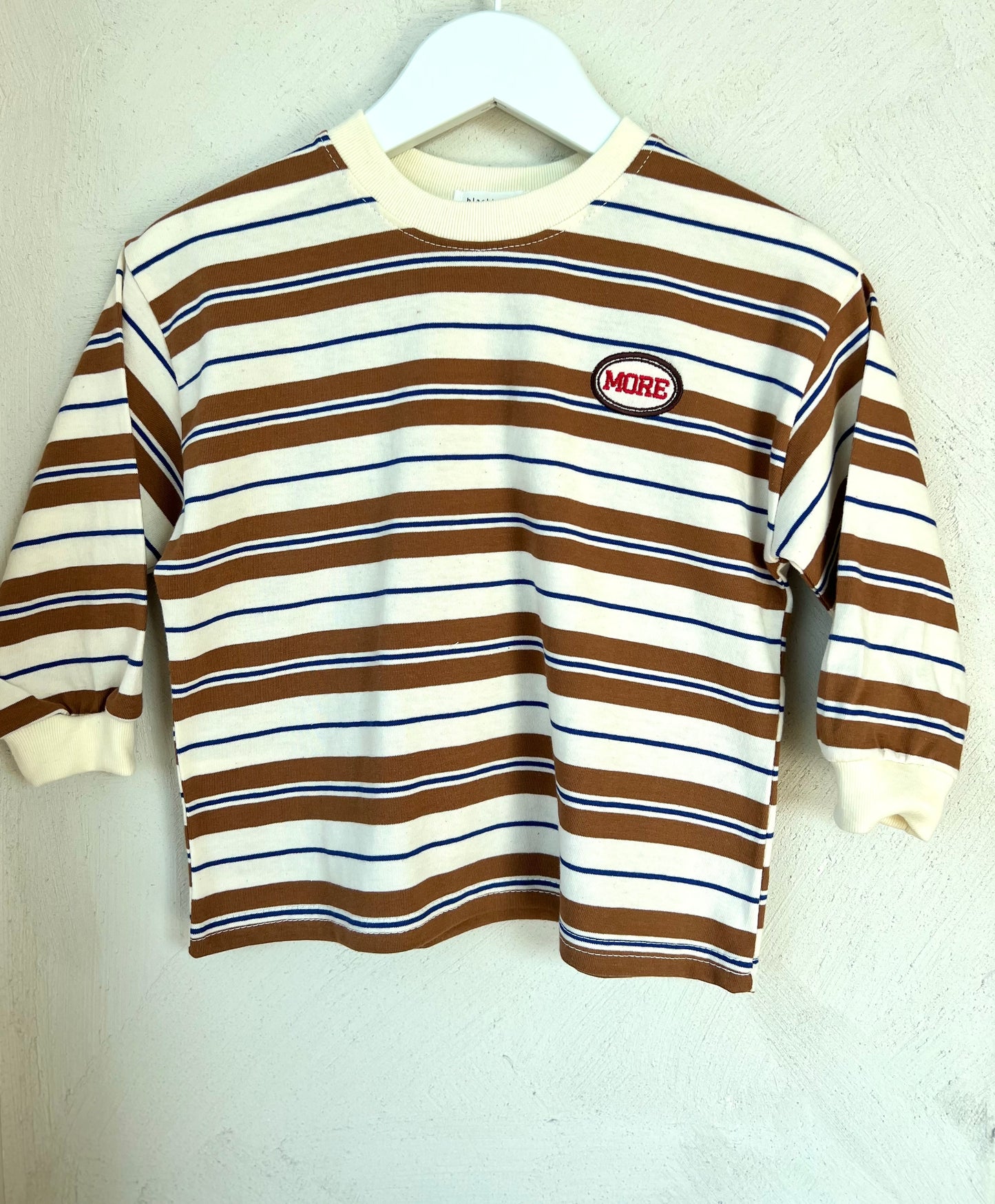 More stripe loose tee - brown/navy