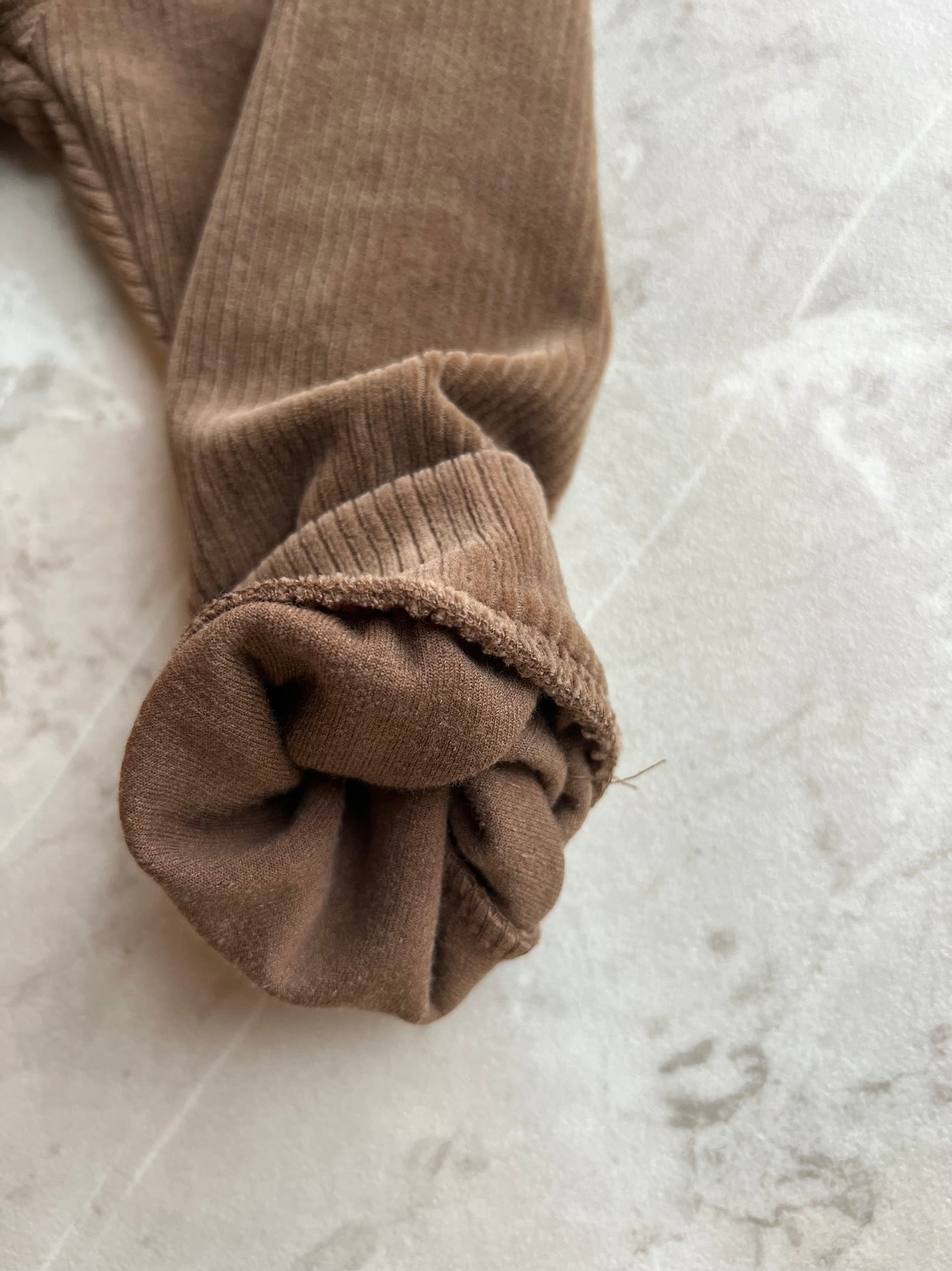 Soft rib joggers - brown