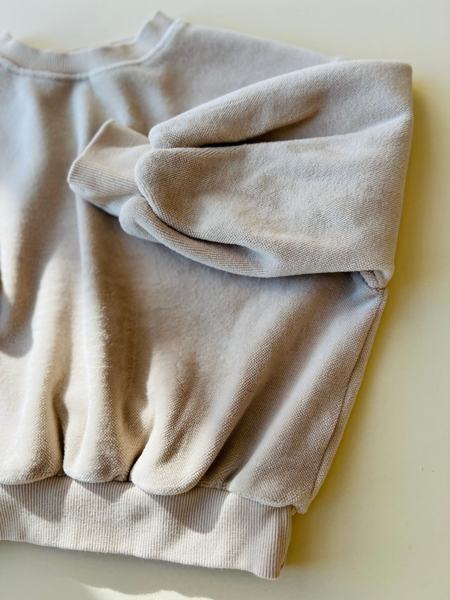 Sandstone relaxed terry sweater - light-beige