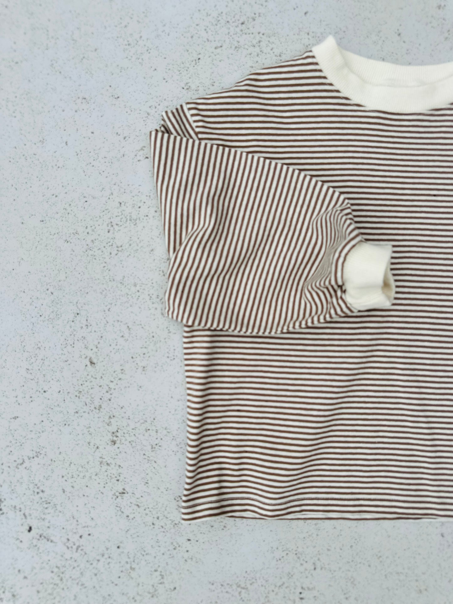 Melmel loose stripe sweatshirt - brown