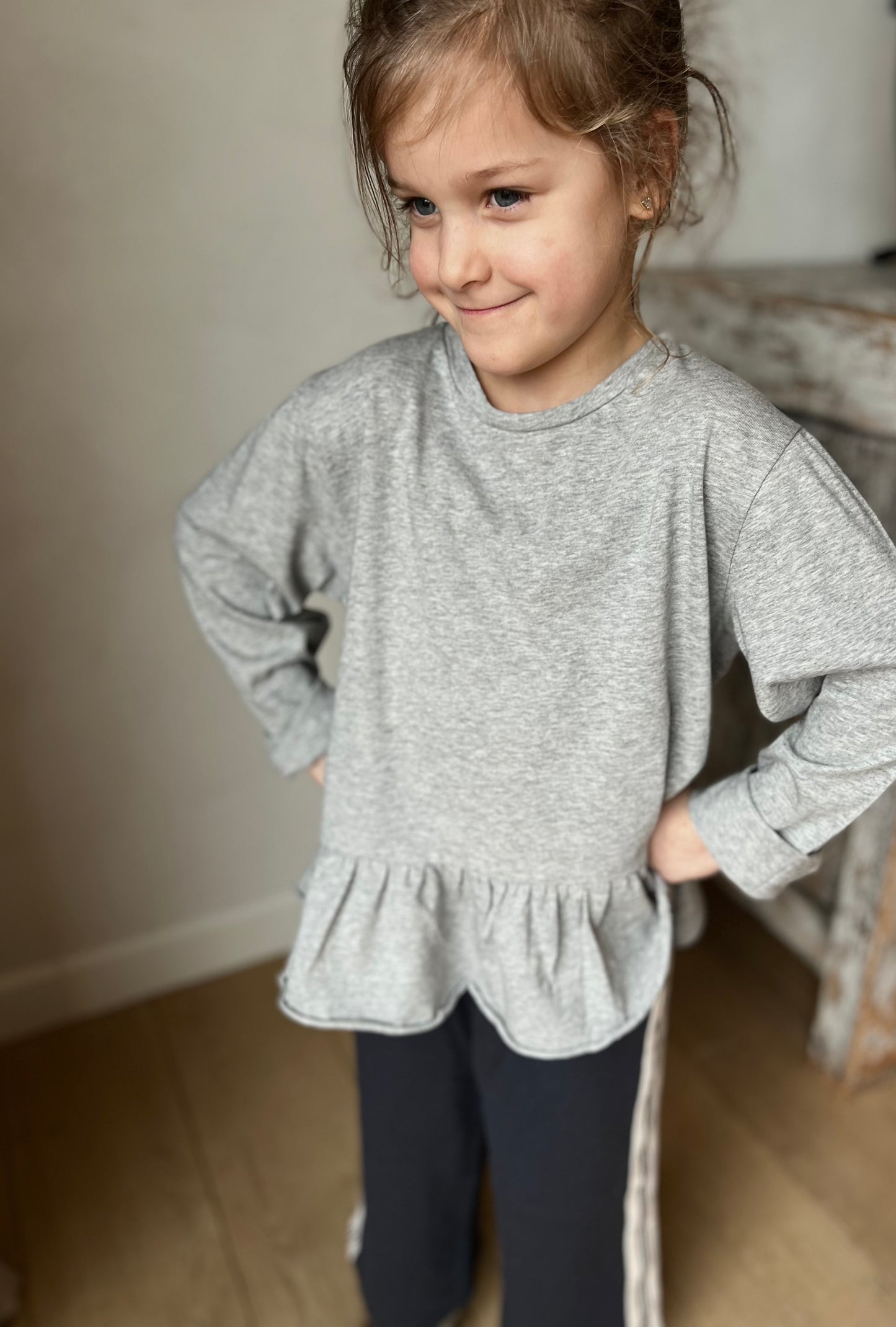 Greystone frill tee - grey