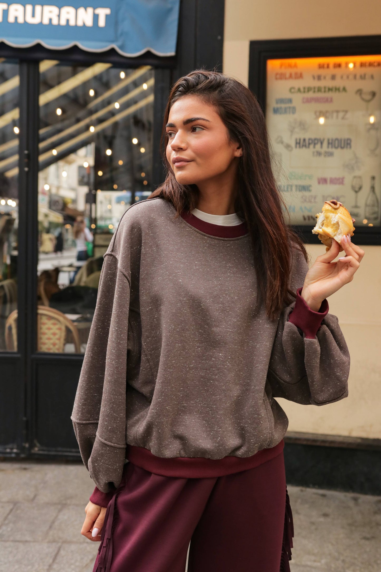 Cocoon soft sweater - brown