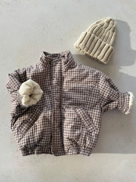 Goju winter jacket - plum check