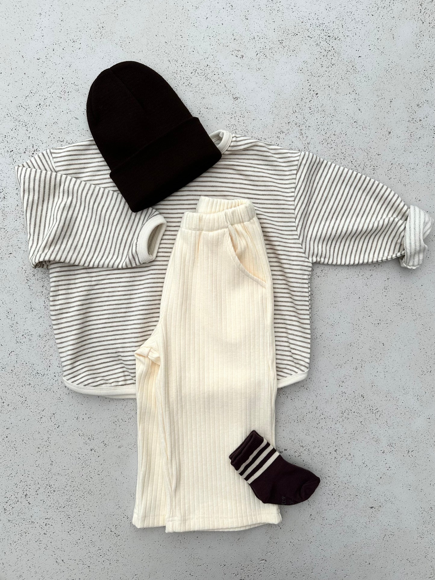 Bangbang stripe sweater - beige