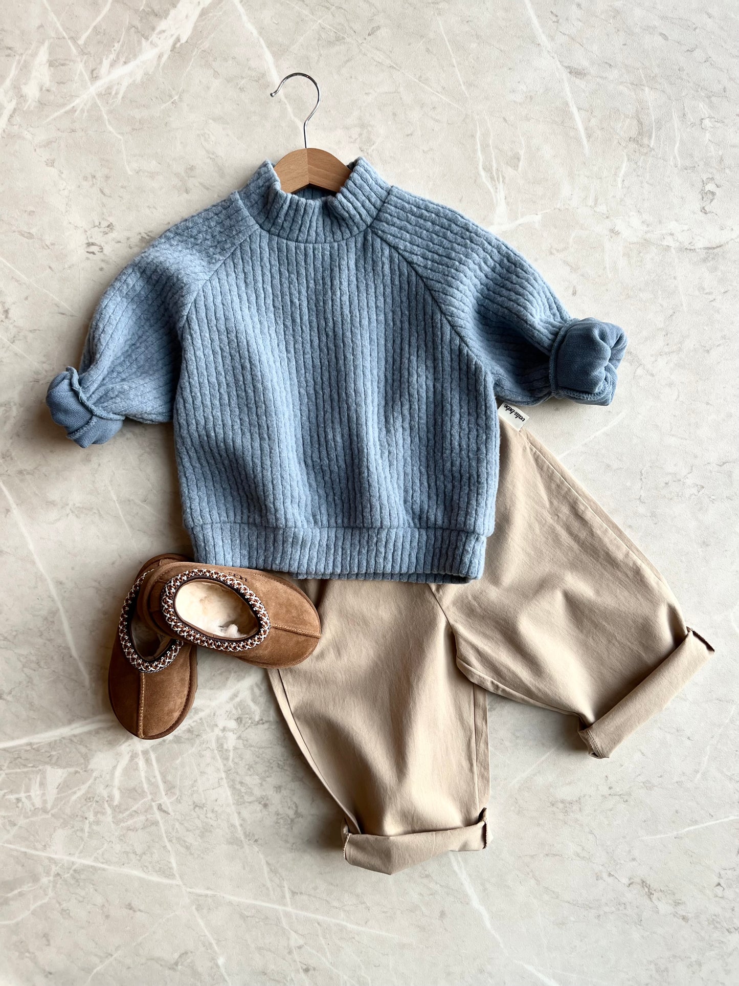 Sky knit sweatshirt - blue