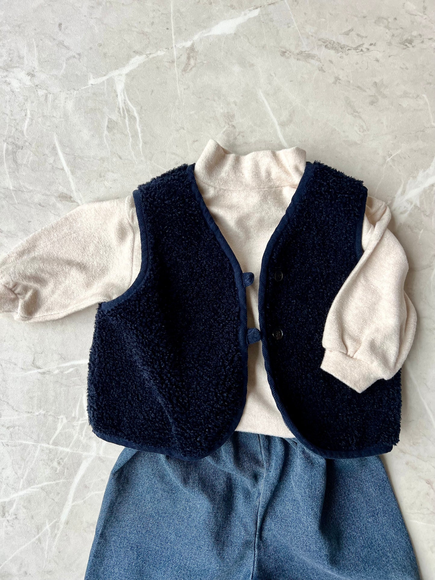 Loose fit turtleneck - cream