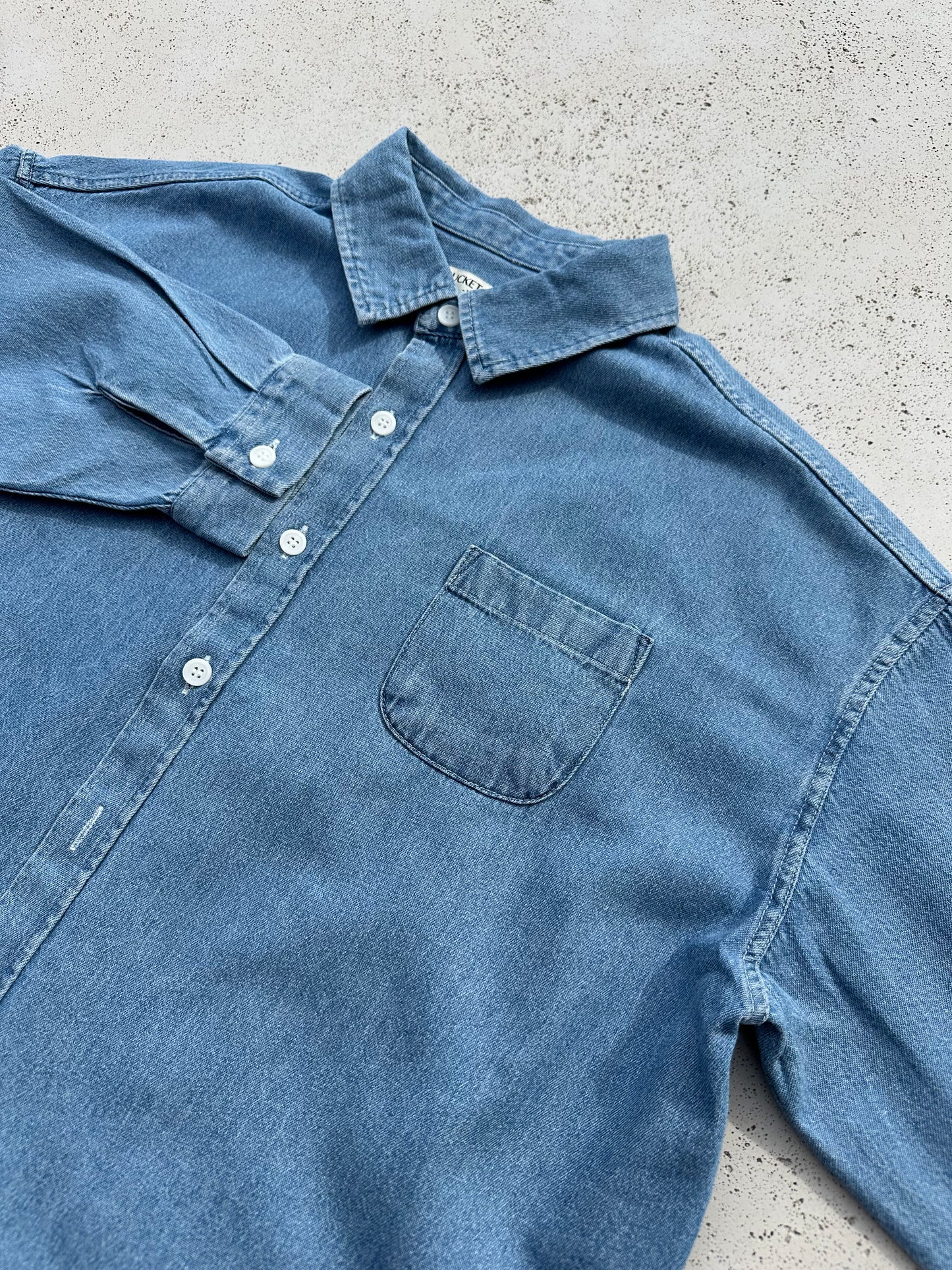 Bucket oversized denim shirt - blue