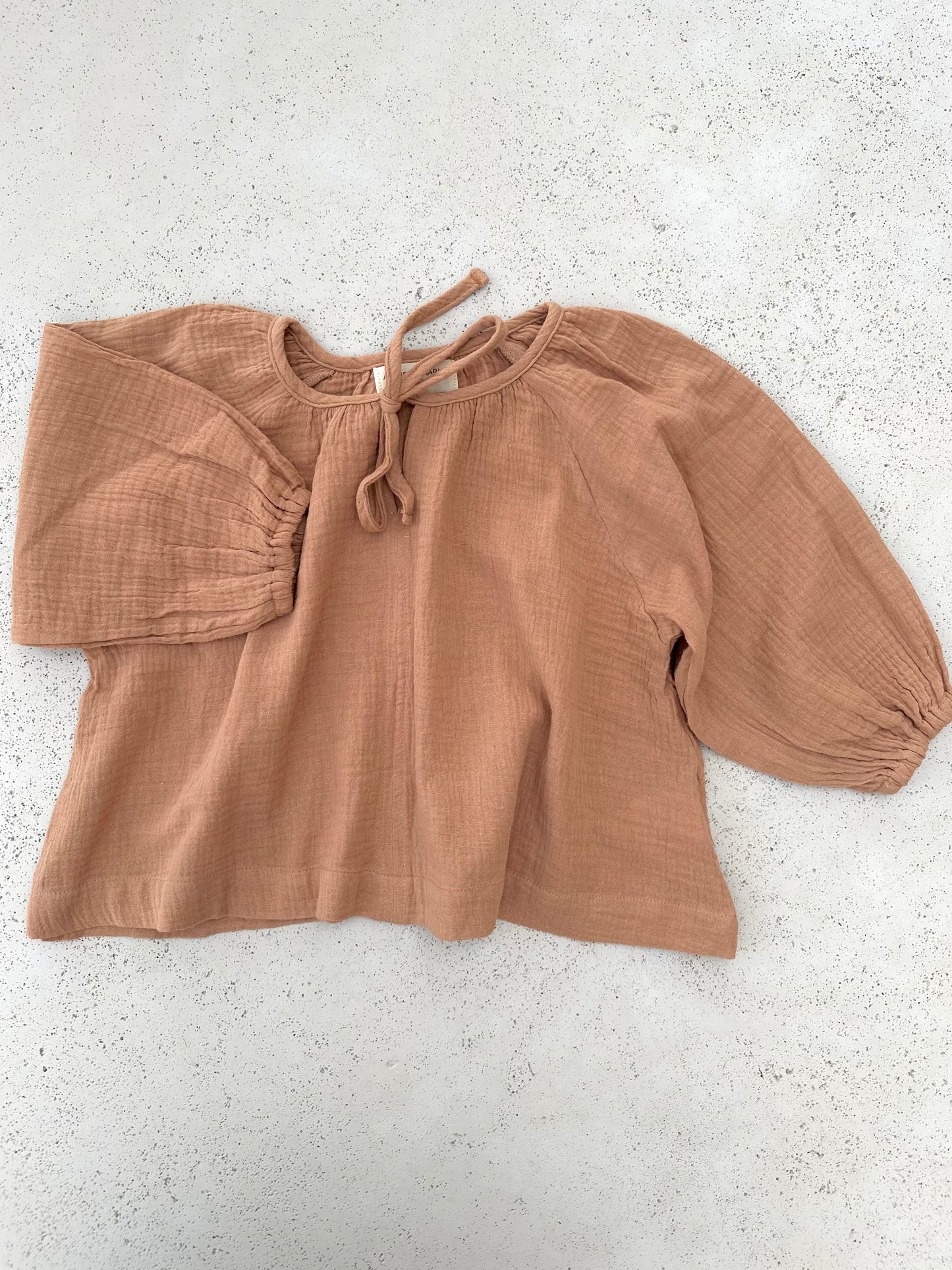 Mousseline blouse - brick