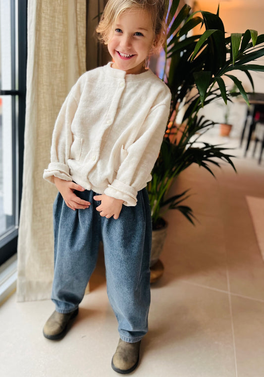 Winter warm pants - denim