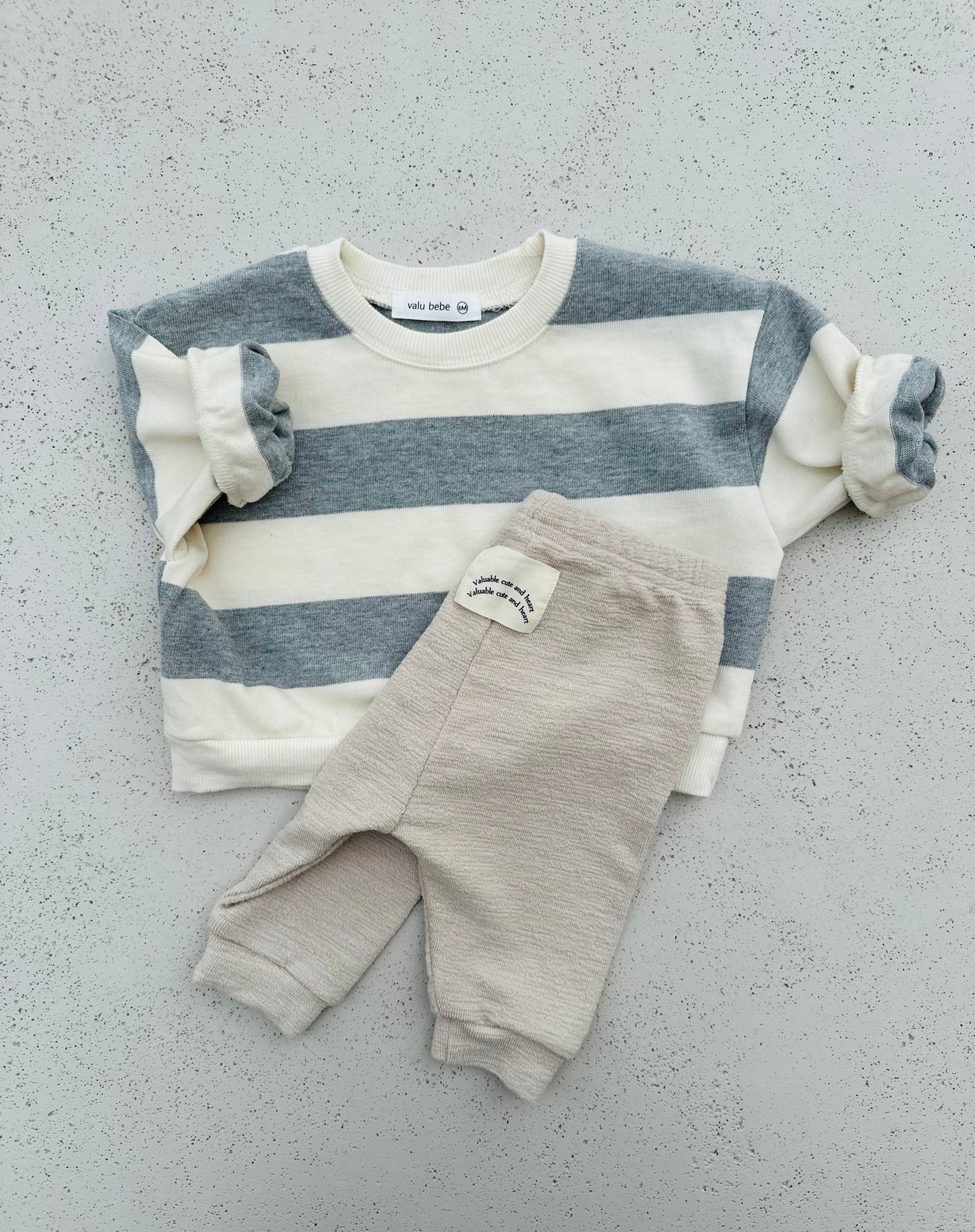 Bebe milk sweatshirt - ecru/grey