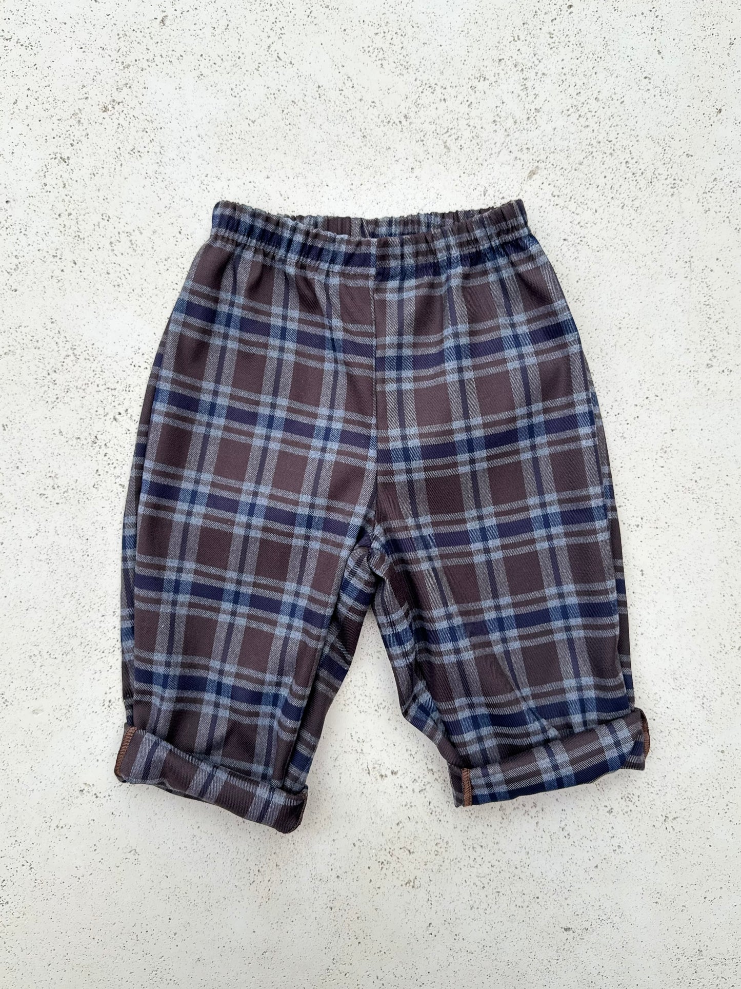 Lala check pants - brown