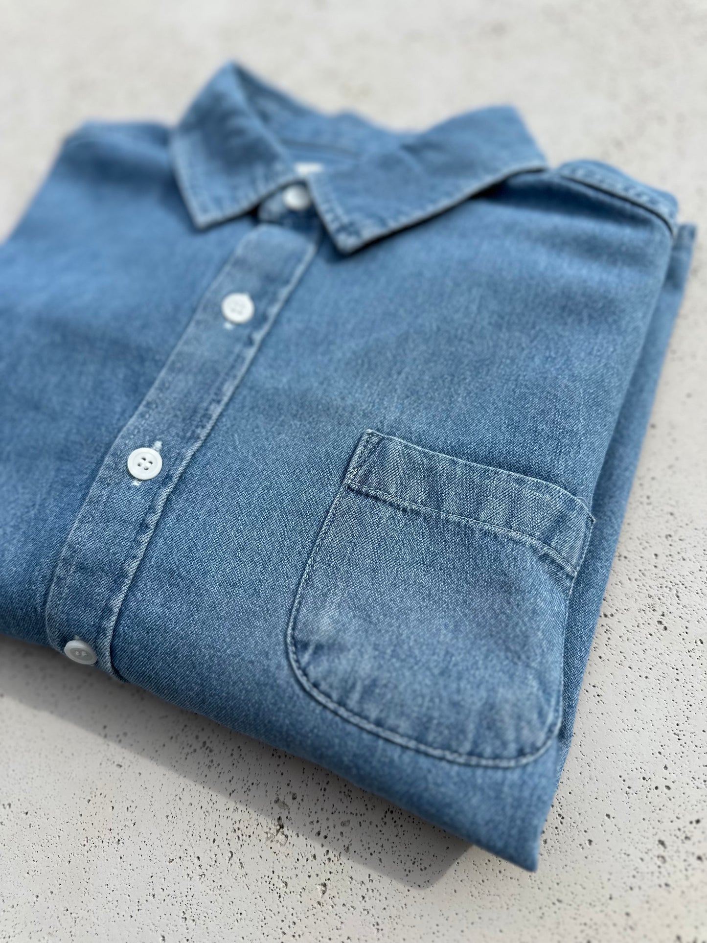 Bucket oversized denim shirt - blue