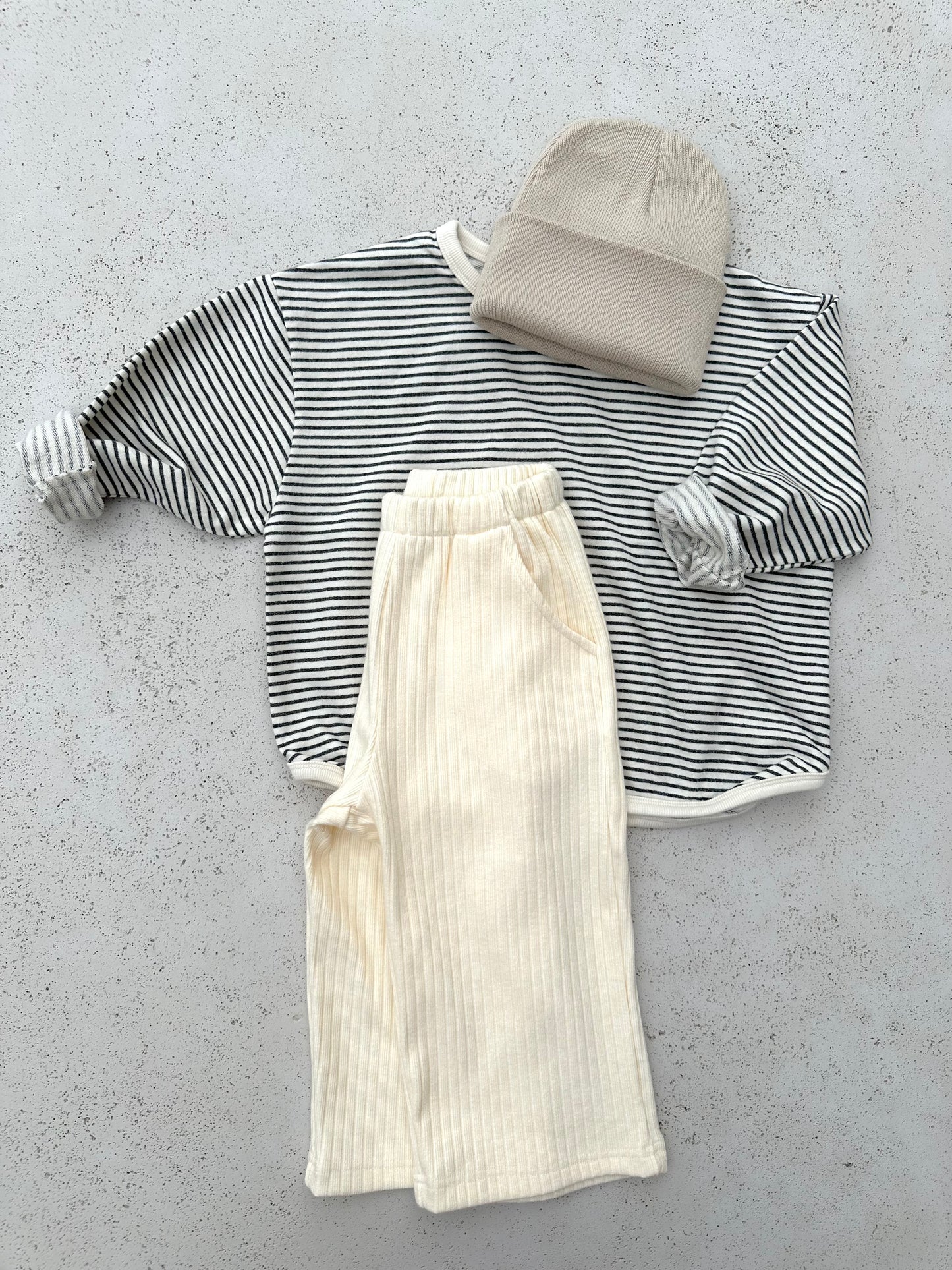 Bangbang stripe sweater - charcoal