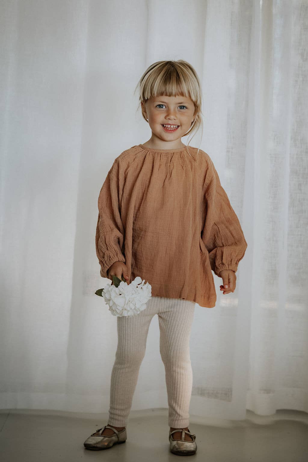 Mousseline blouse - brick