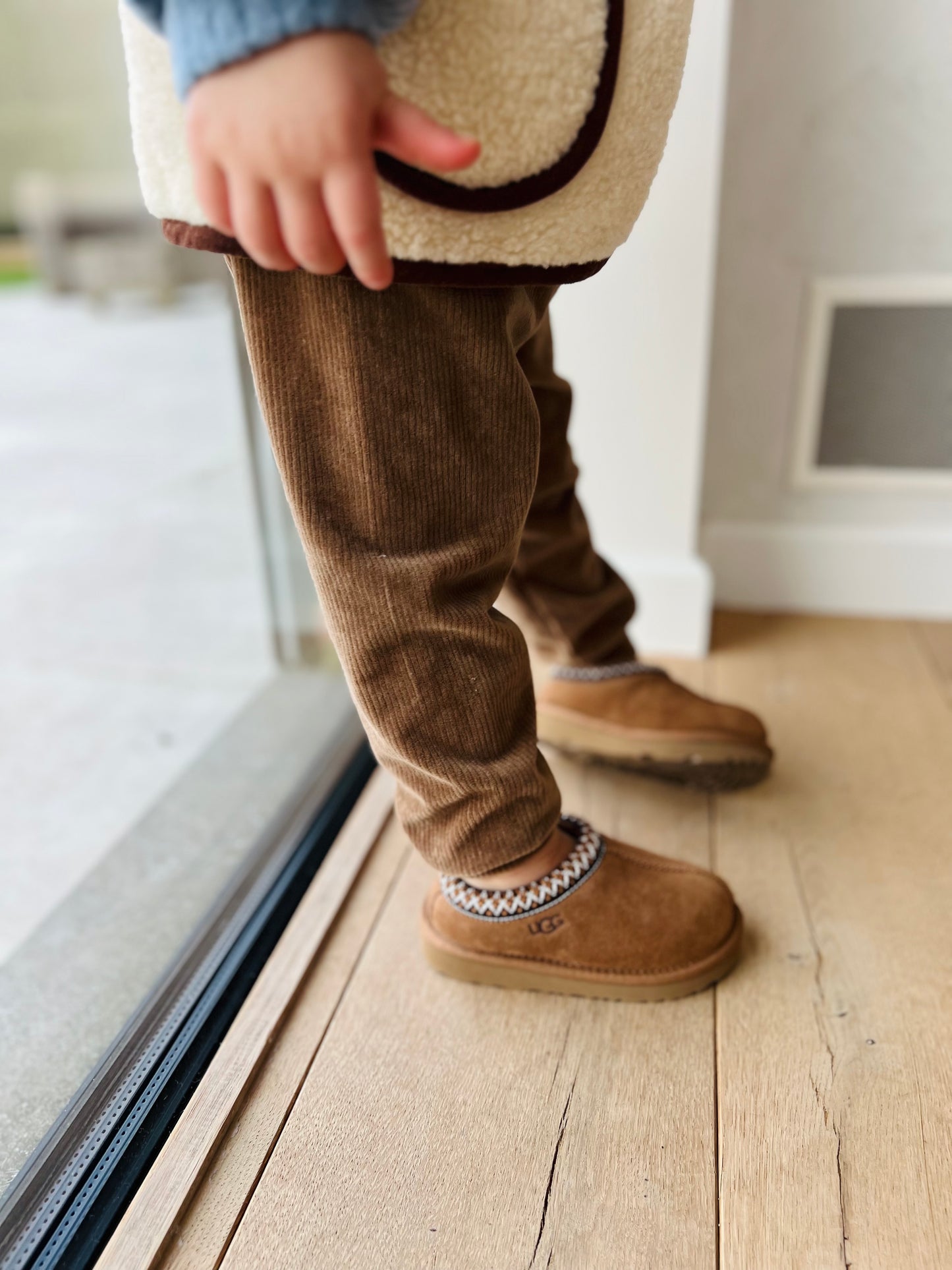 Soft rib joggers - brown