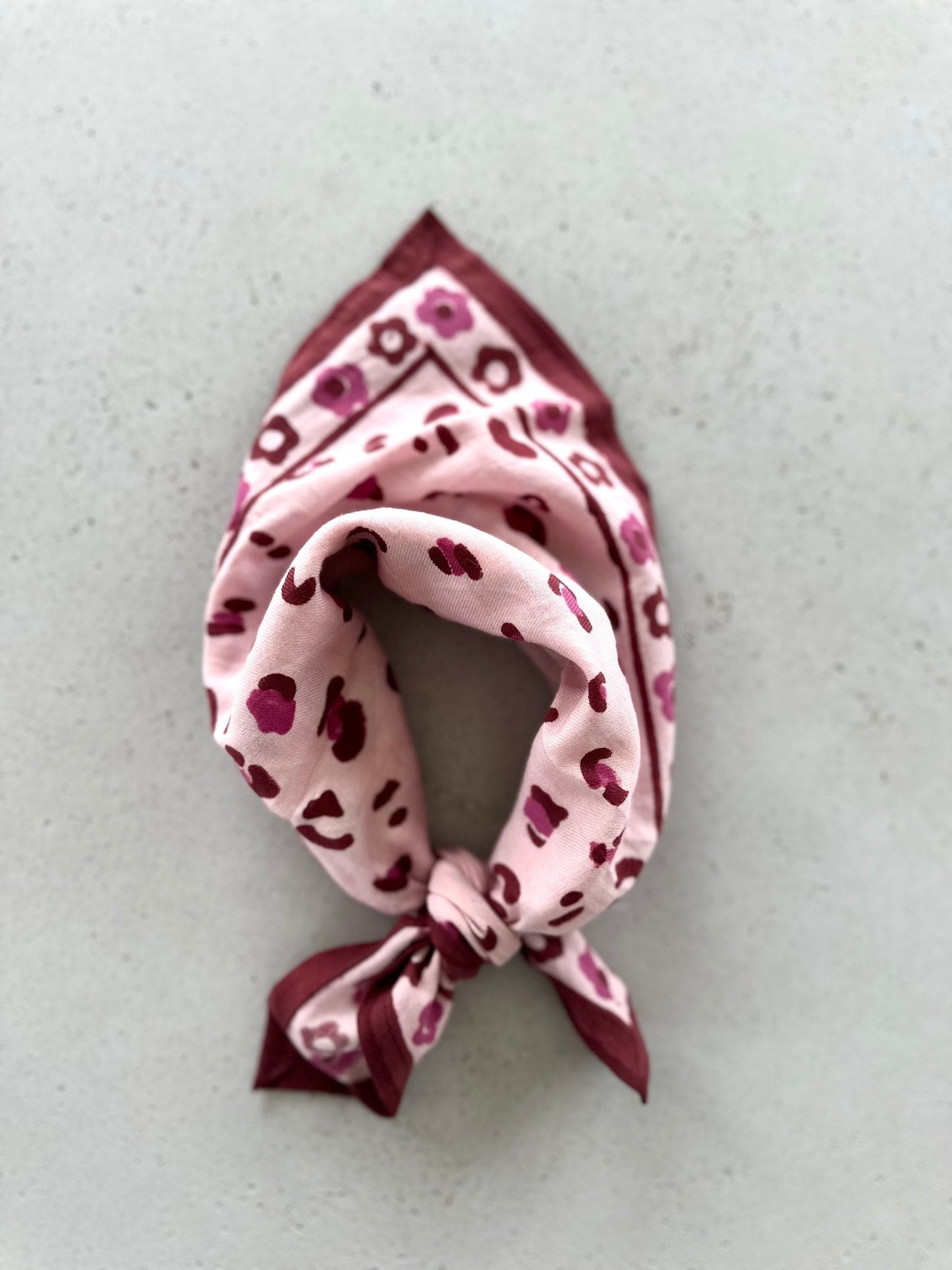 Oscar mini scarf - pink leopard