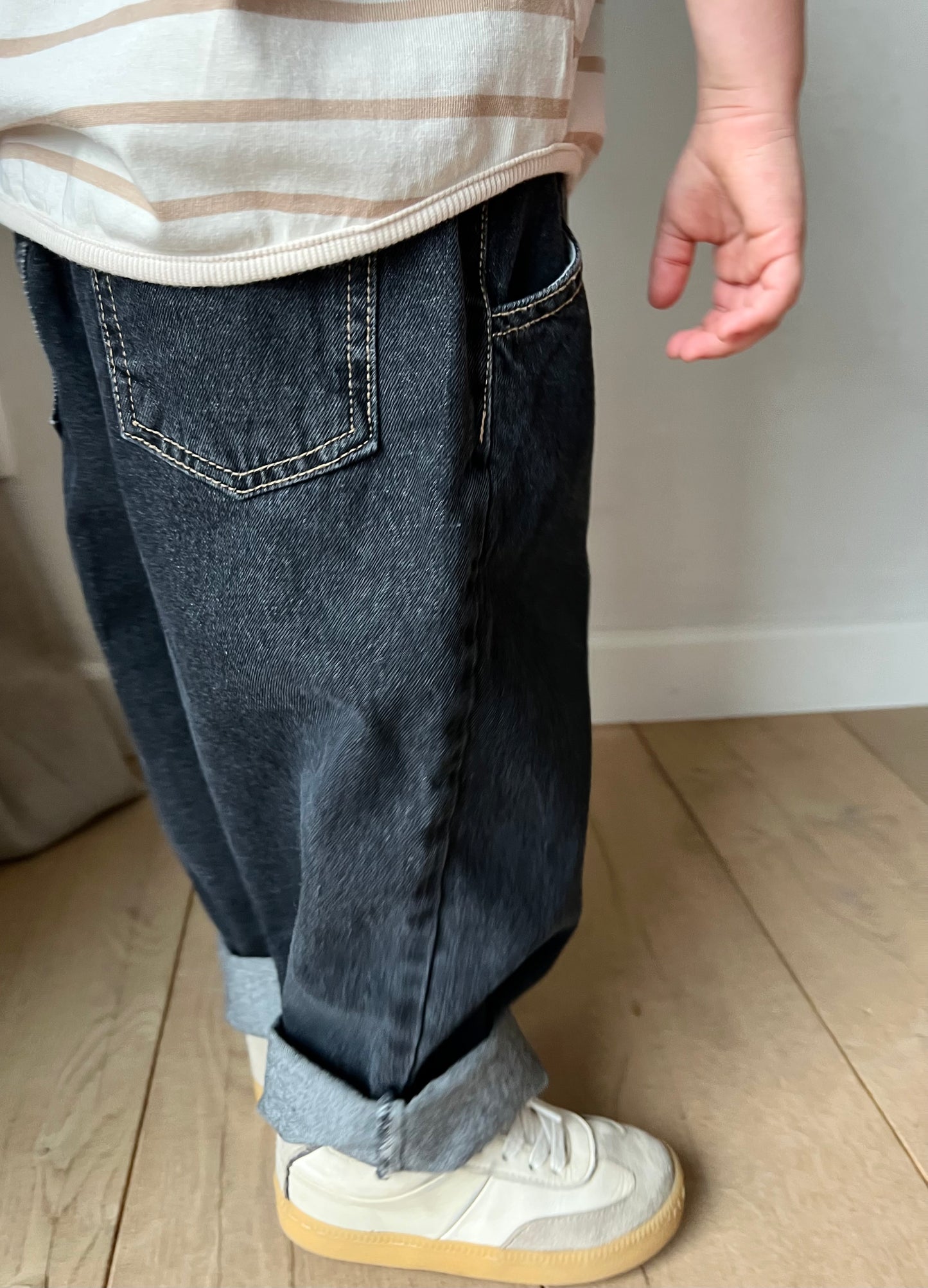 Wide barrel denim - black