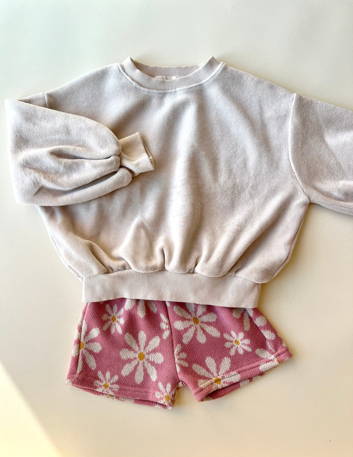 Sandstone relaxed terry sweater - light-beige