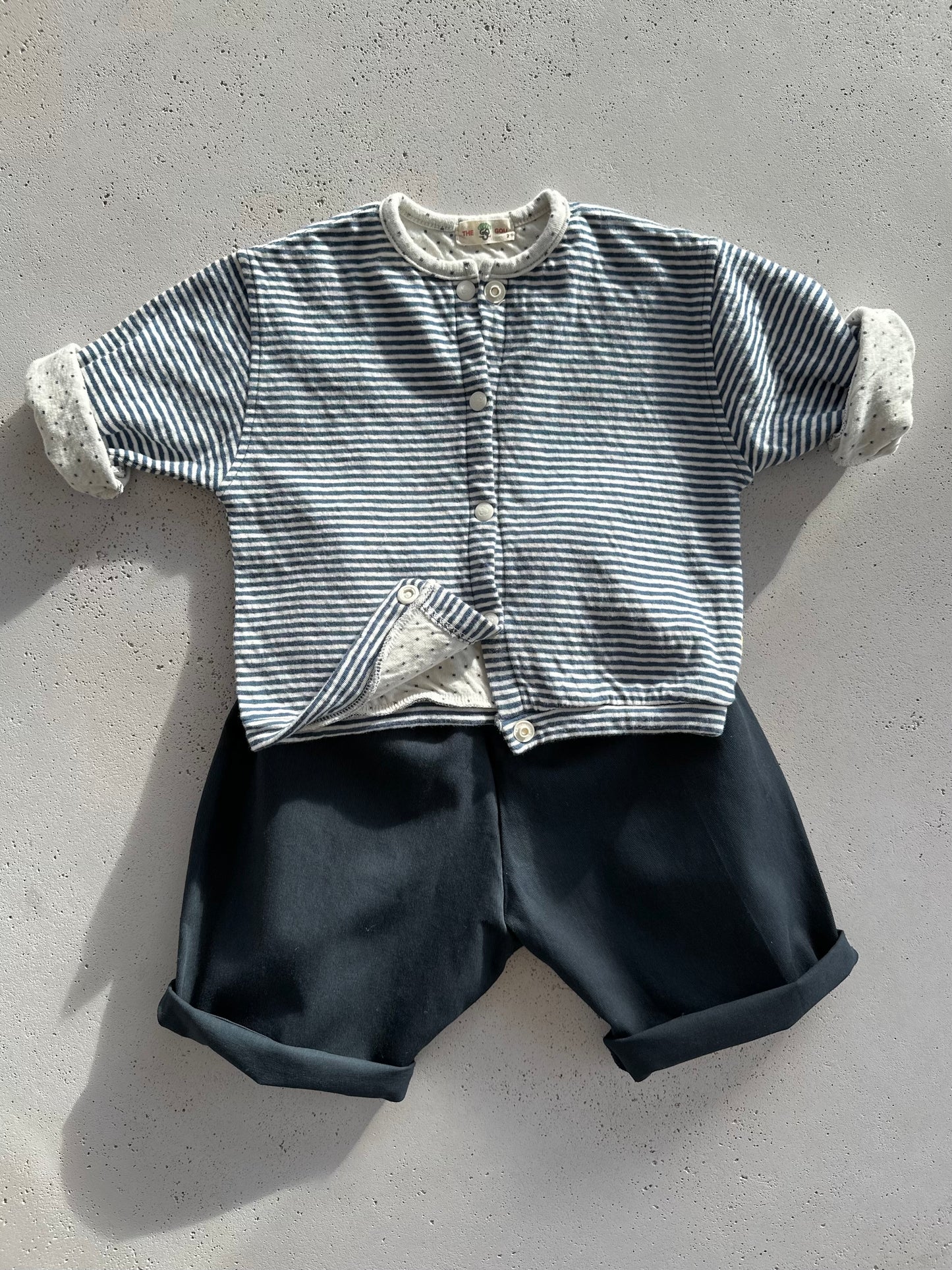 Bebe Lou stripe-dot vest - navy