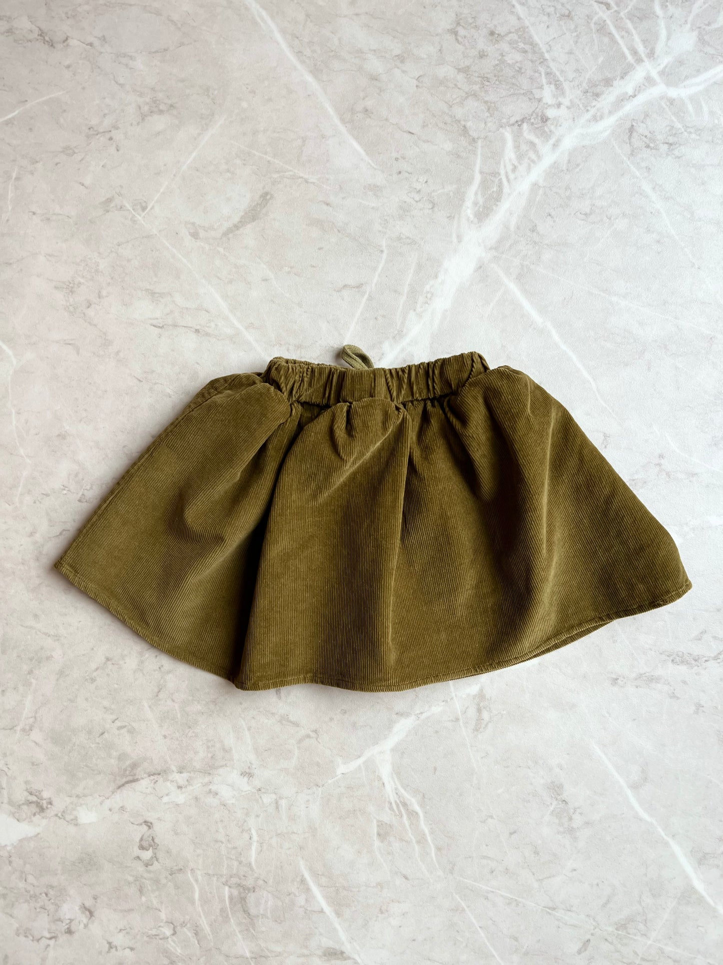 Corduroy Skirt - Olive - Last one 7-8y