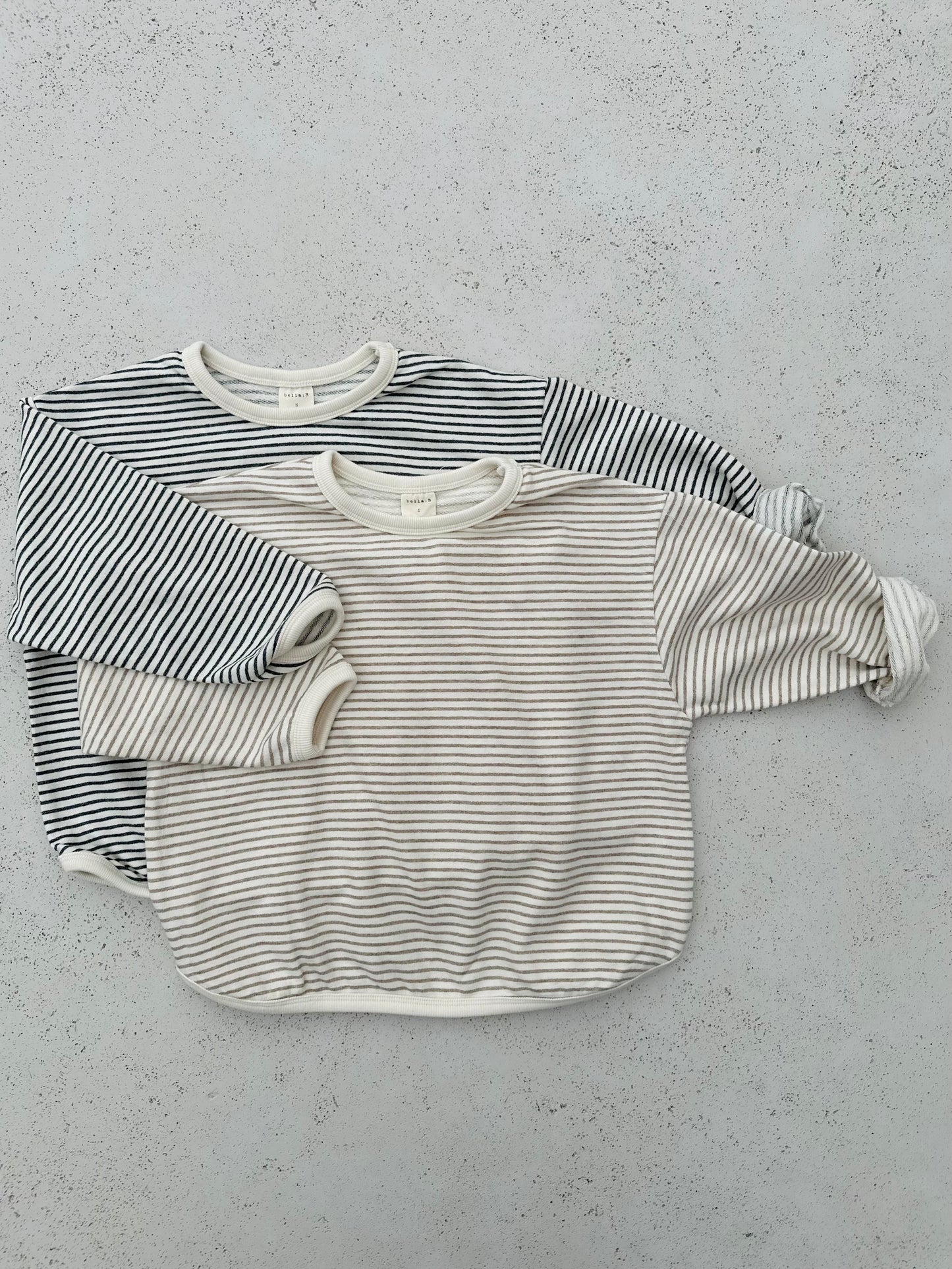 Bangbang stripe sweater - charcoal