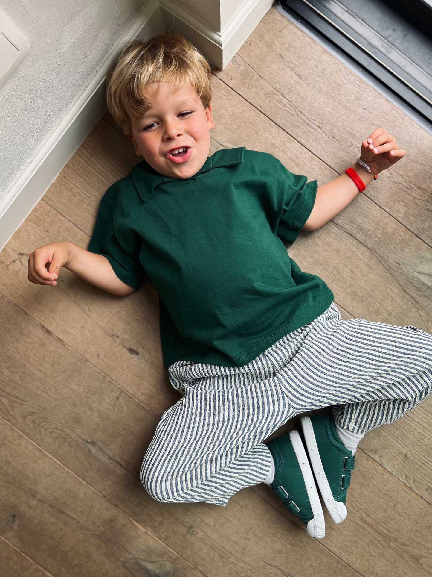 Arthur boxy polo shirt - Forest green