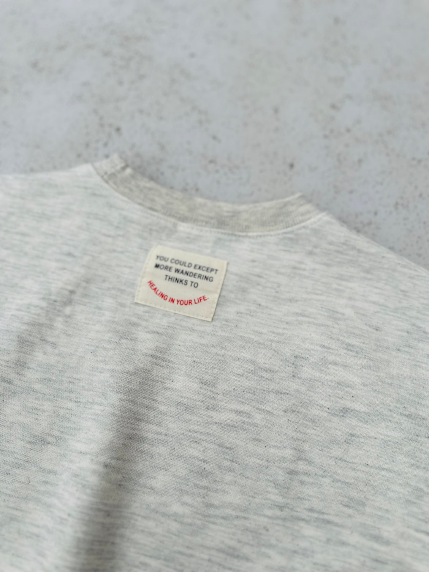 Patch pancake sweater - oatmeal