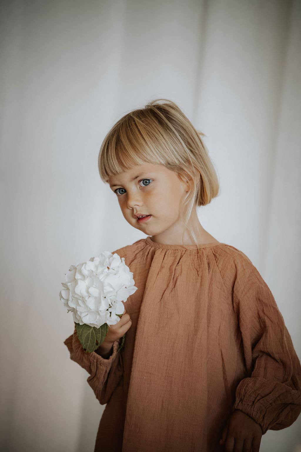 Mousseline blouse - brick