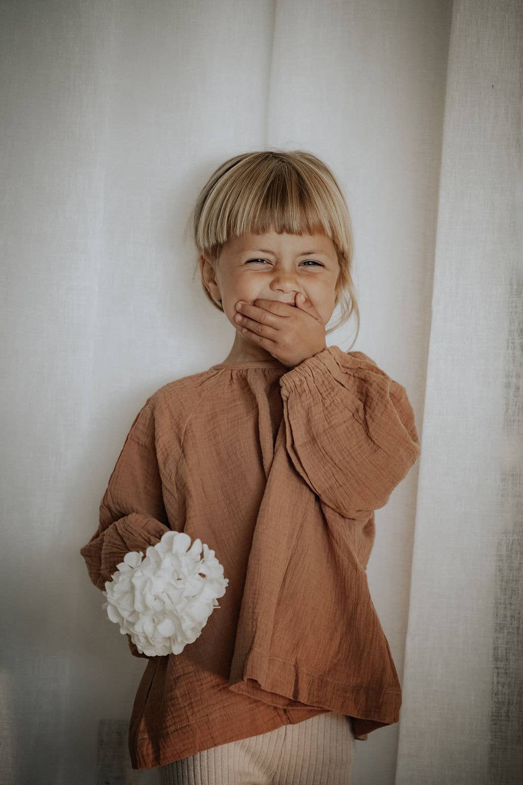 Mousseline blouse - brick