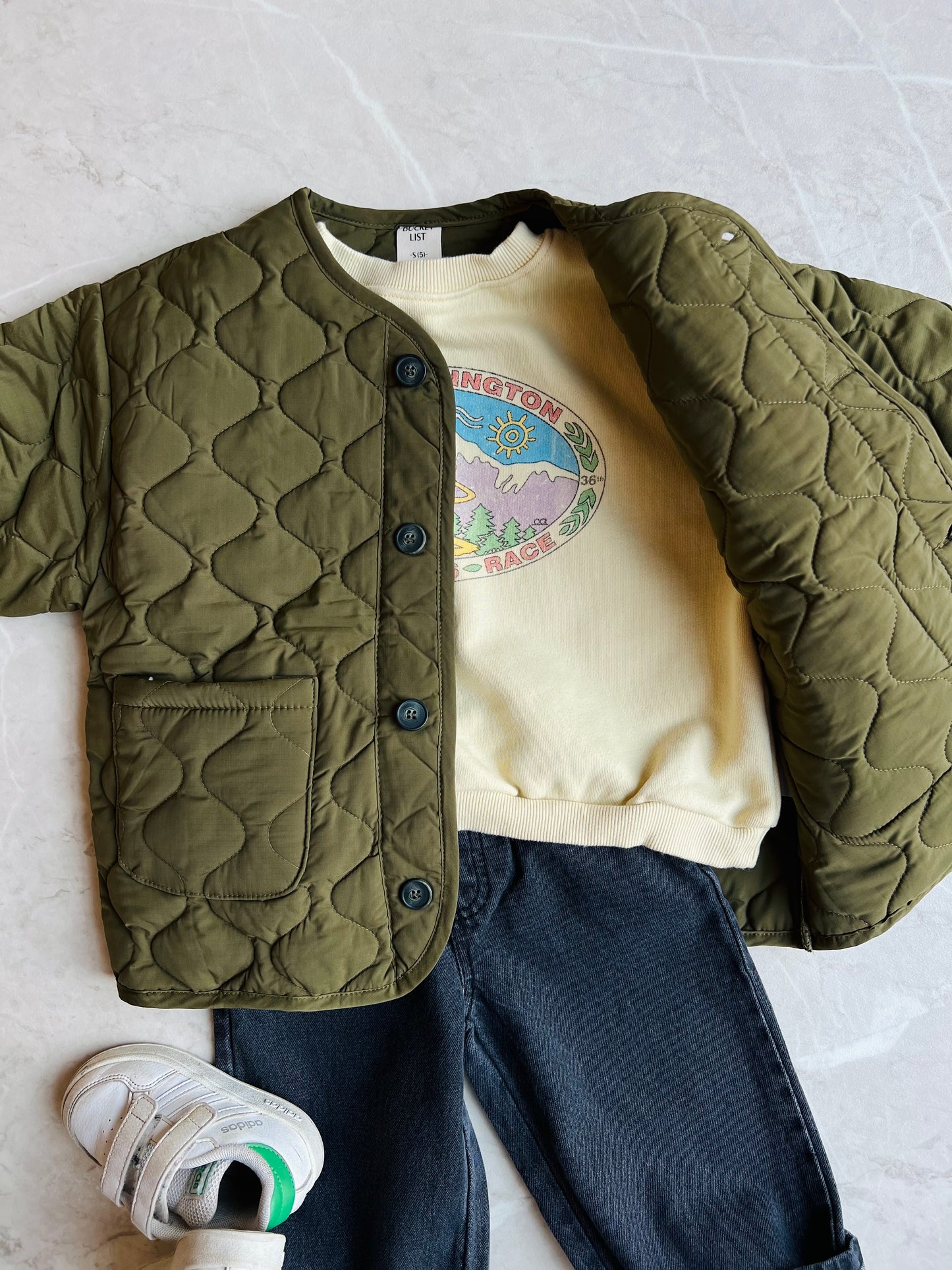 Bucket jacket - Khaki - Last ones: 5-6y, 7-8y
