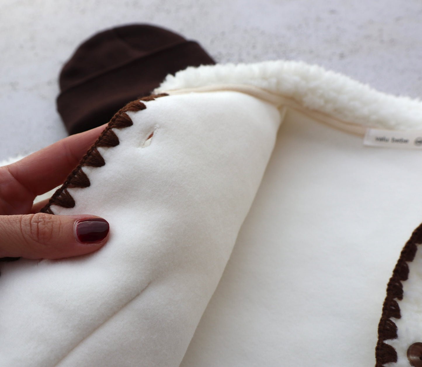 Bebe mellow fleece jacket - cream