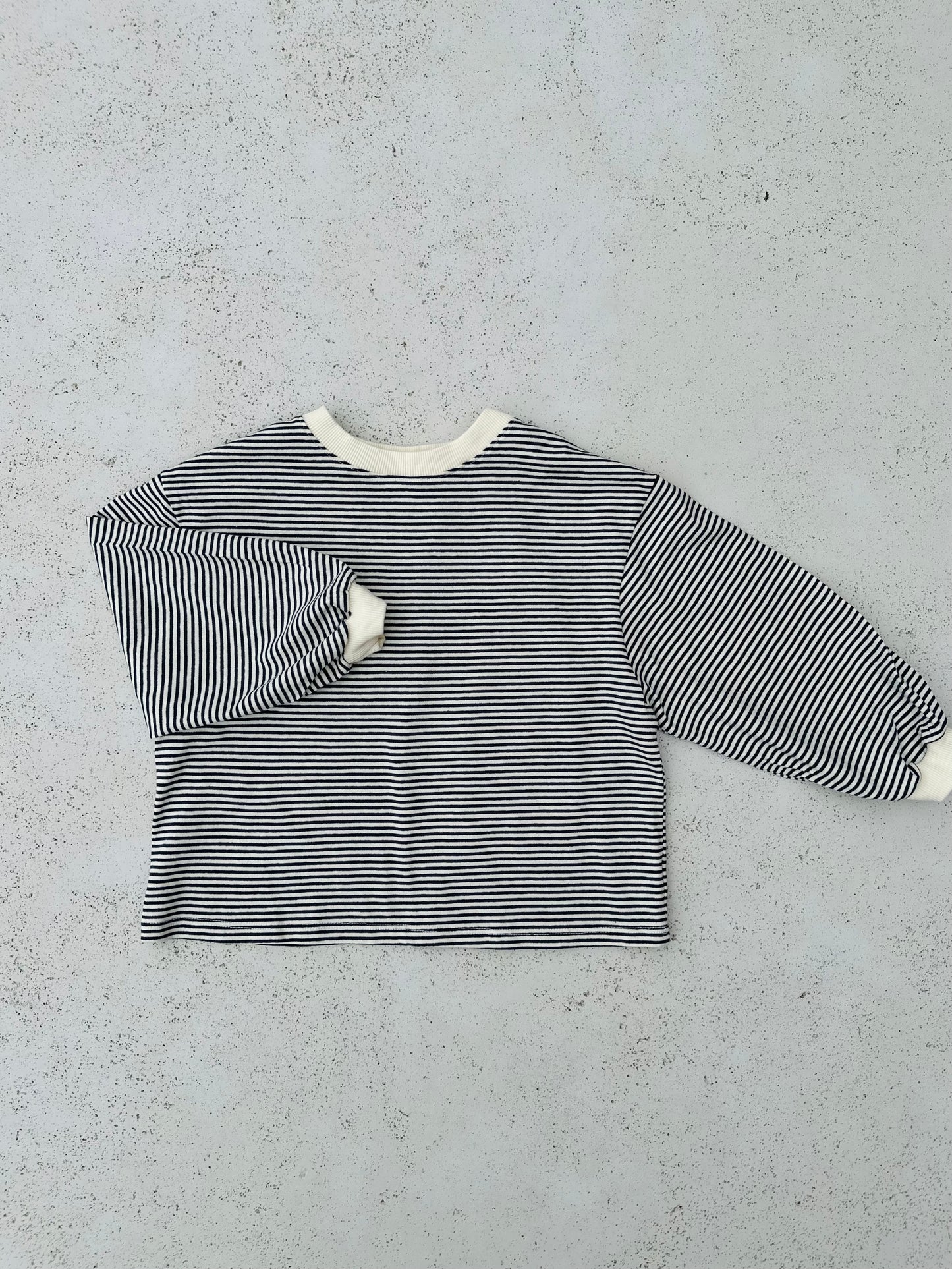 Melmel loose stripe sweatshirt - charcoal
