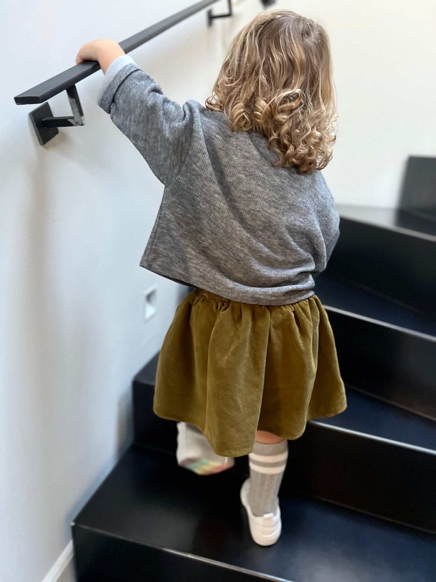 Corduroy Skirt - Olive - Last one 7-8y