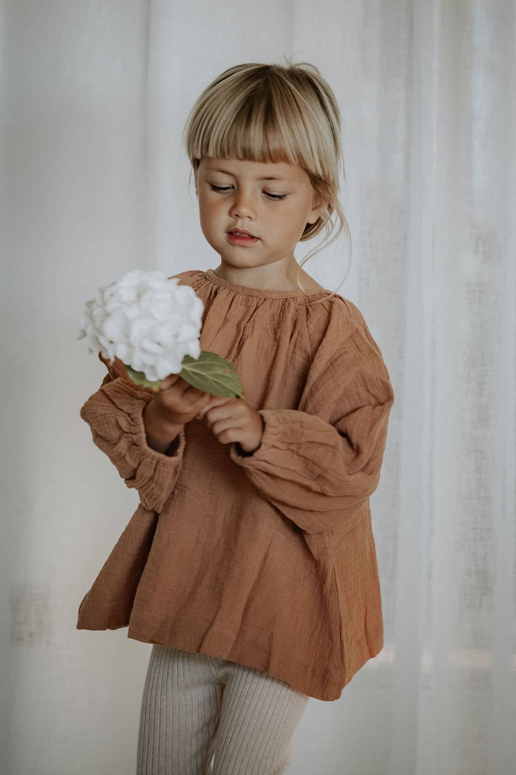 Mousseline blouse - brick