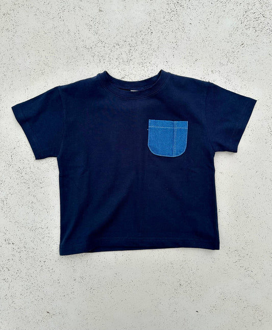 Arthur denim pocket tee - navy