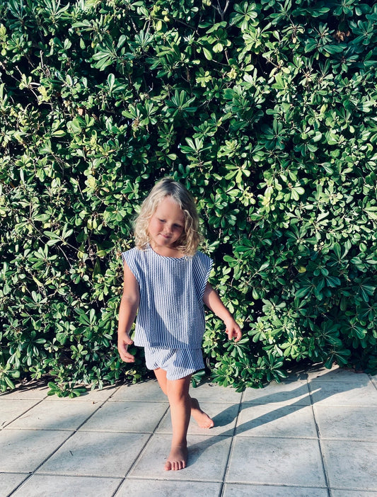 Luce summer set - blue check