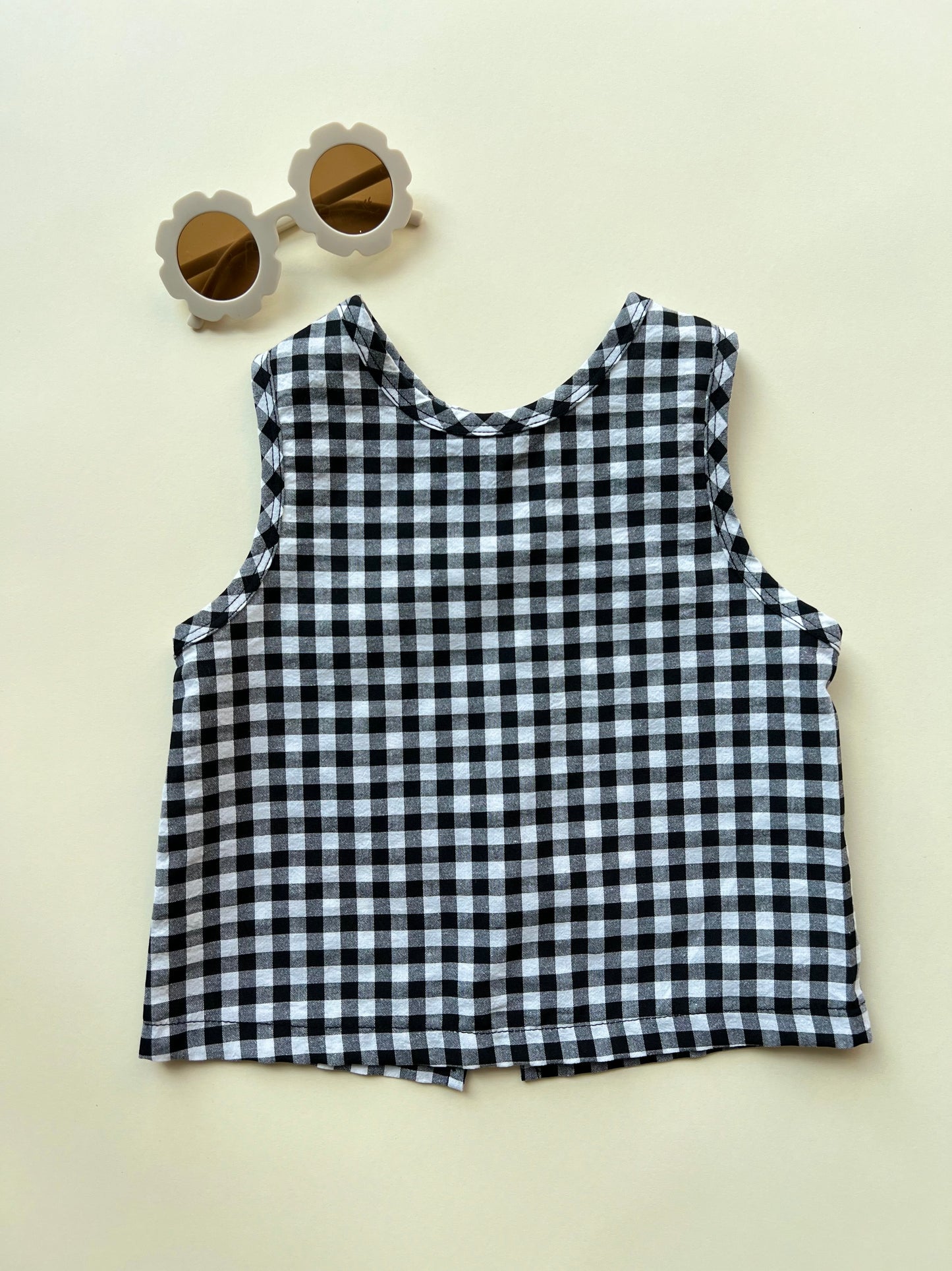 Summer check top - Black