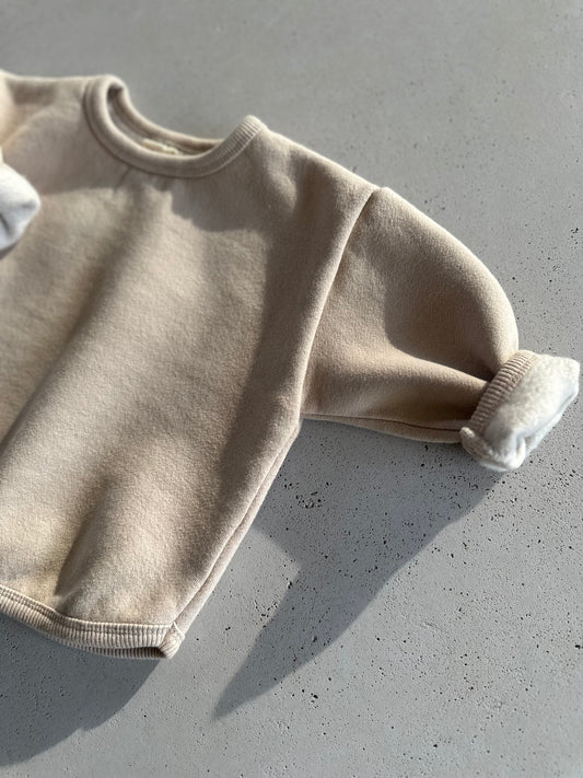 Bangbang bebe fleeced sweater - beige