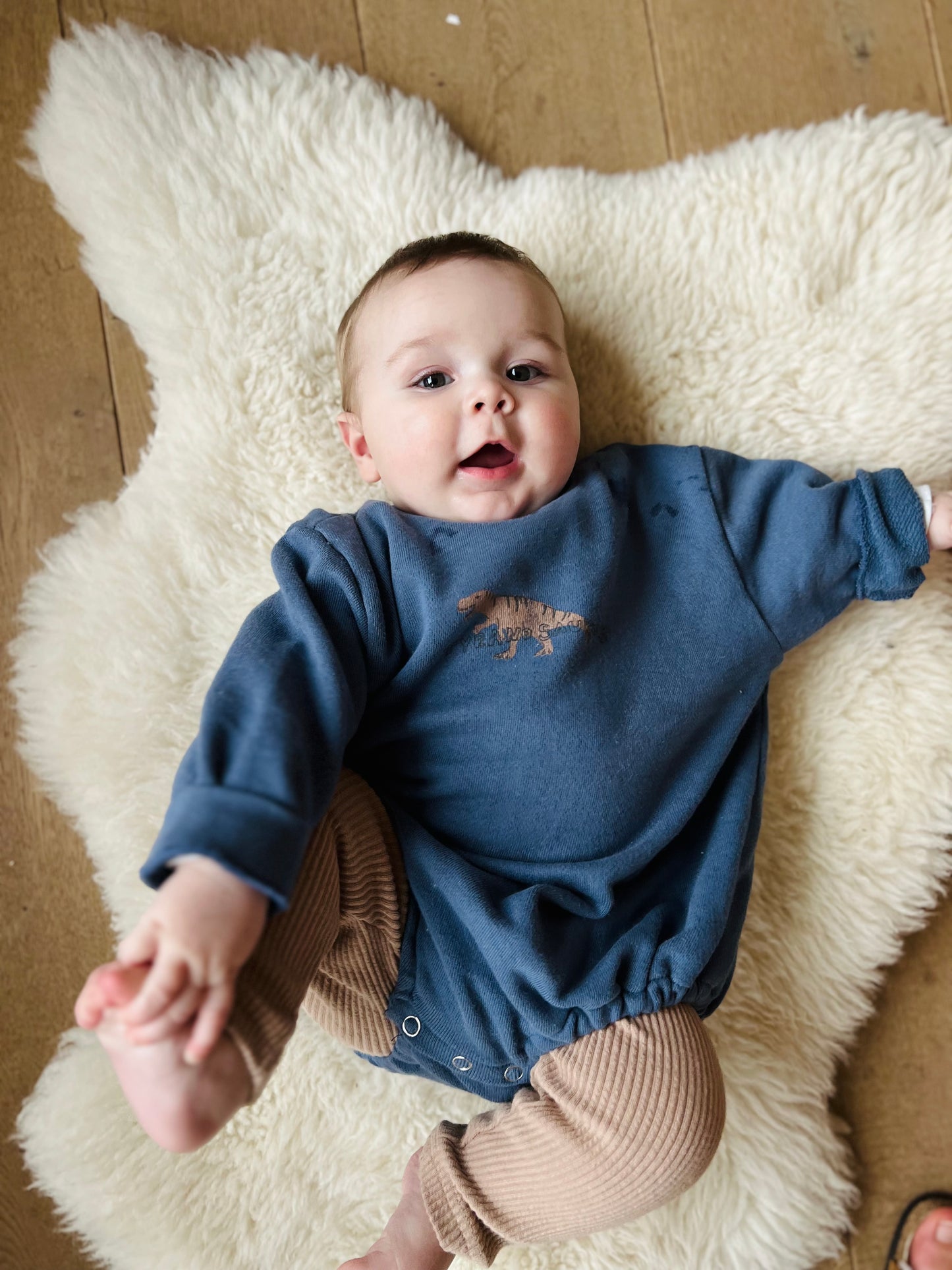 Bebe chewy rib leggings - blue/melange/mocha