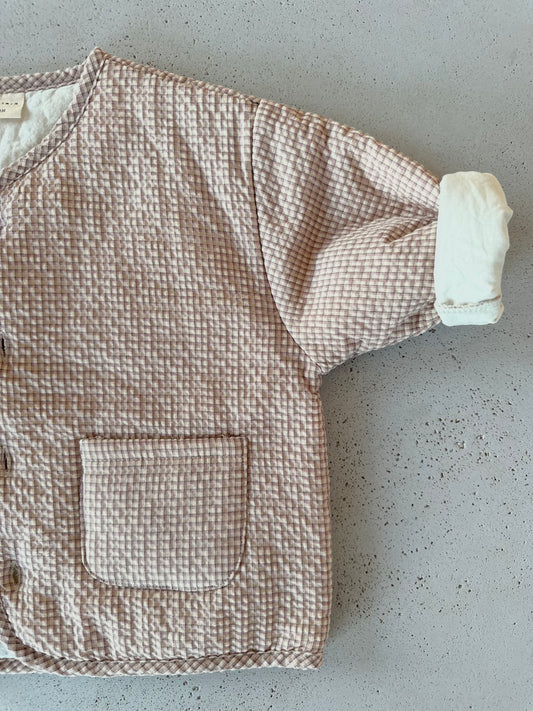 Bebe quilted minicheck jacket