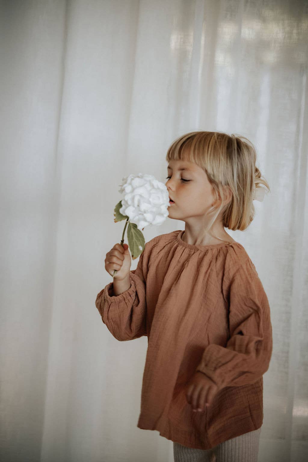 Mousseline blouse - brick