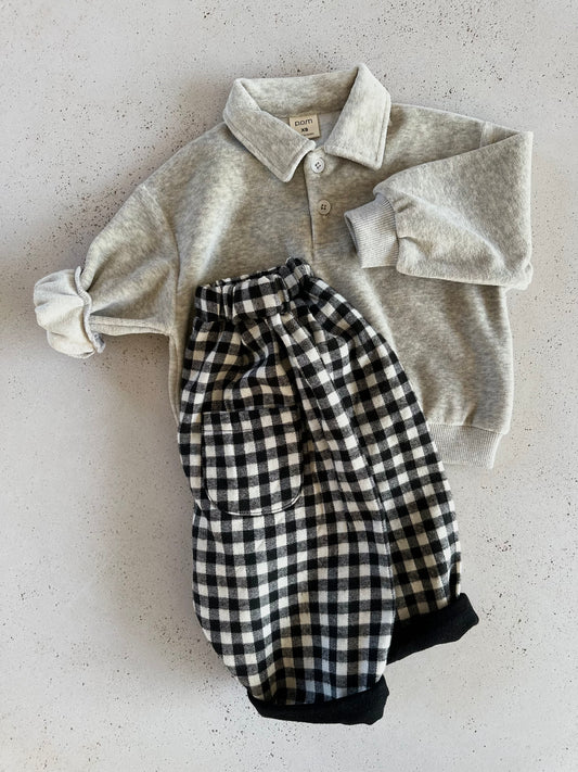 Bambi check pants - black