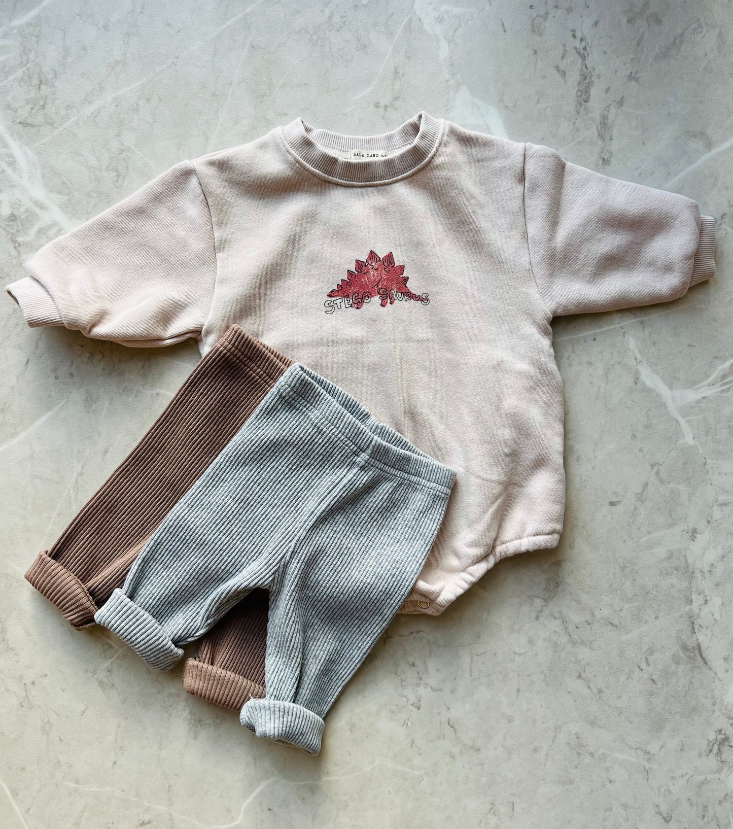 Bebe chewy rib leggings - blue/melange/mocha