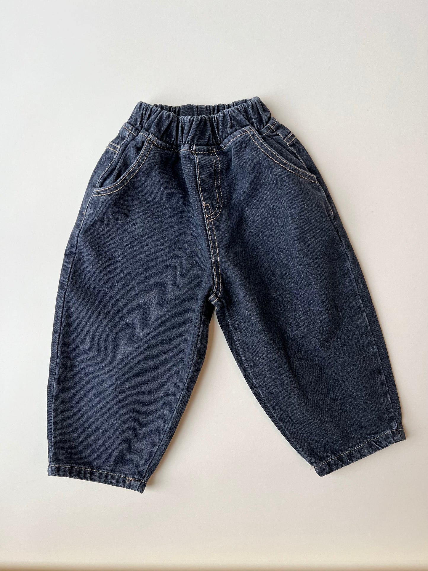 Wide barrel denim - black