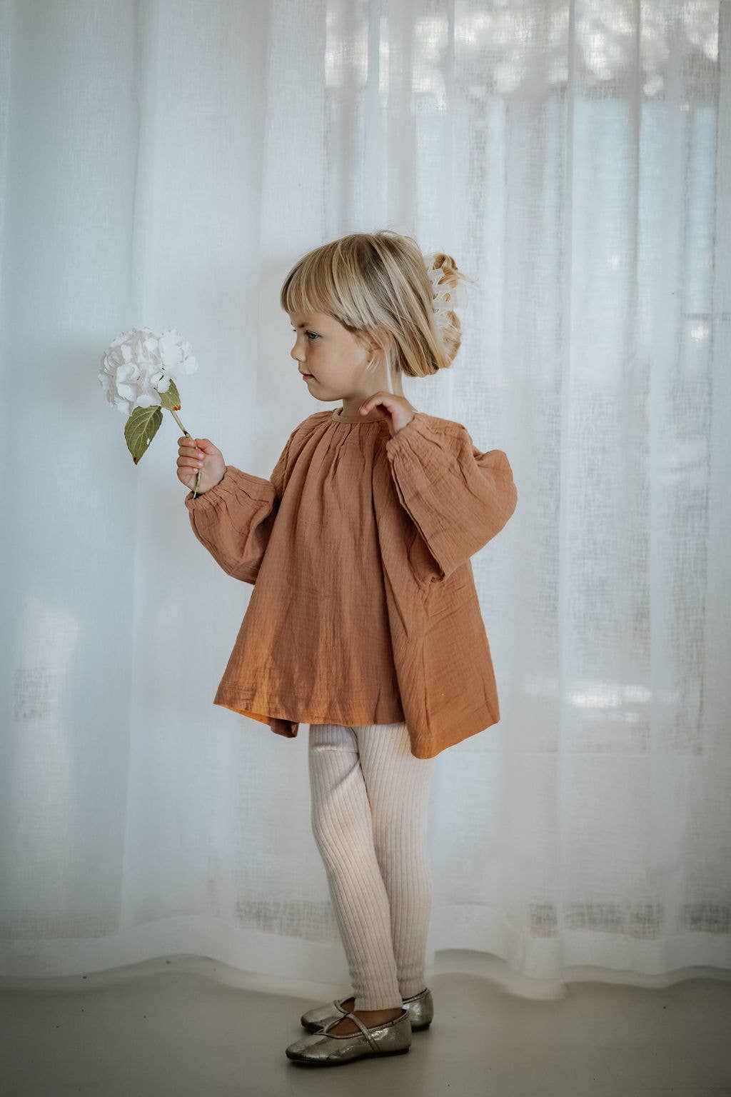 Mousseline blouse - brick