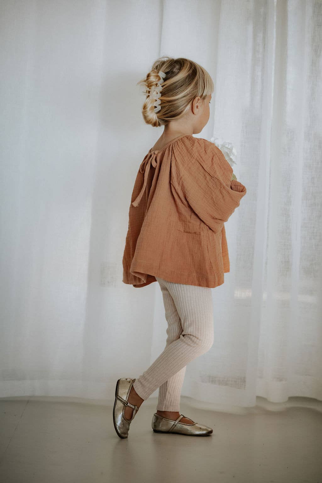 Mousseline blouse - brick