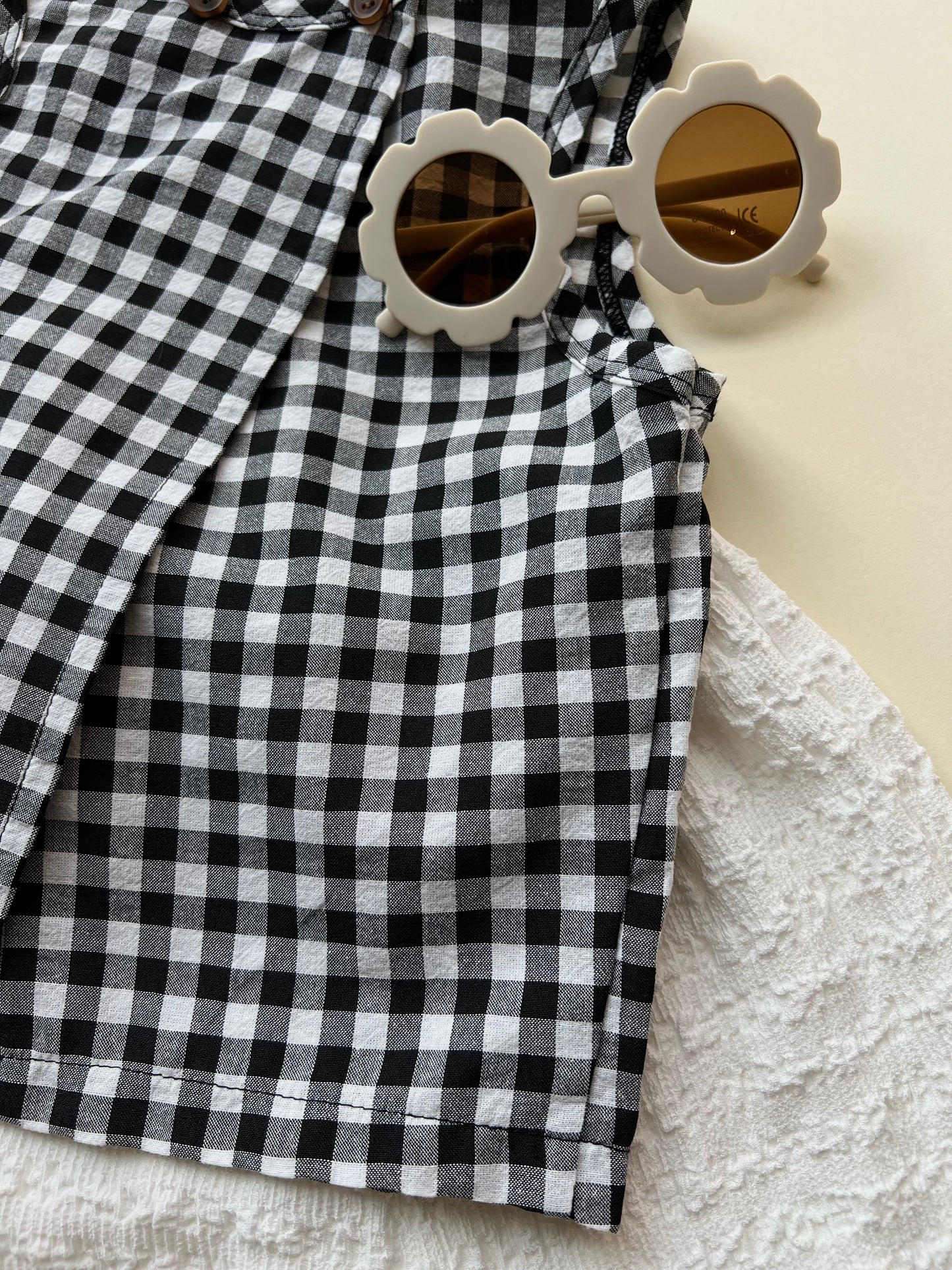 Summer check top - Black