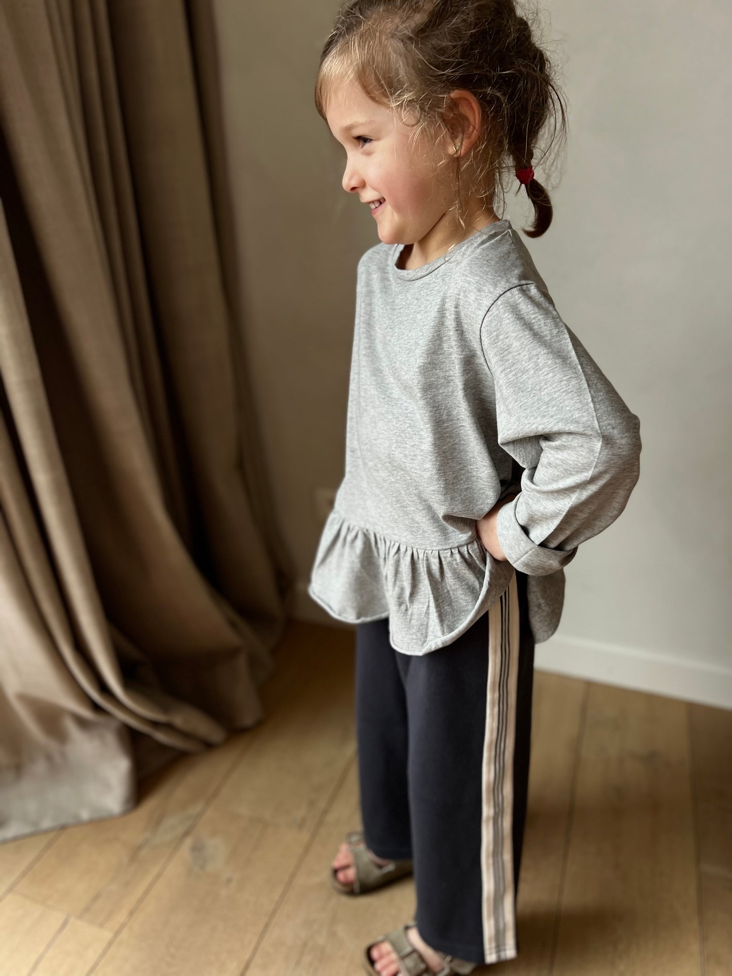 Greystone frill tee - grey